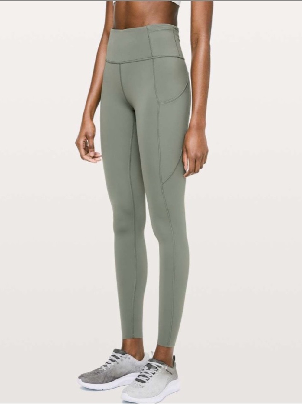 LULULEMON- Fast & Free Full Length Tight Non-Reflective 28" Grey Sage Size 6